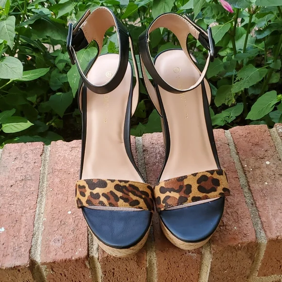 Wild diva ankle strap wedges sz. 8.5 - Picture 3 of 8
